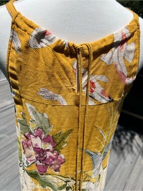 Anthropology Paradiso Koi Fish Embroidered Maxi dress sz S+ Beautiful Statement